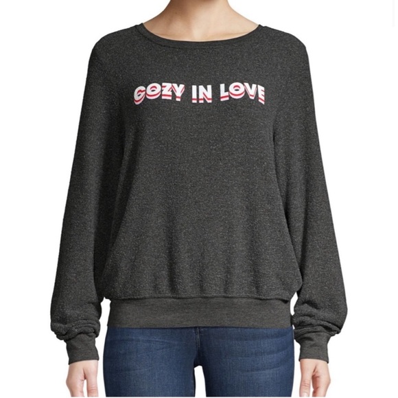 WILDFOX Cozy In Love BBJ Graphic Pullover - Picture 1 of 5
